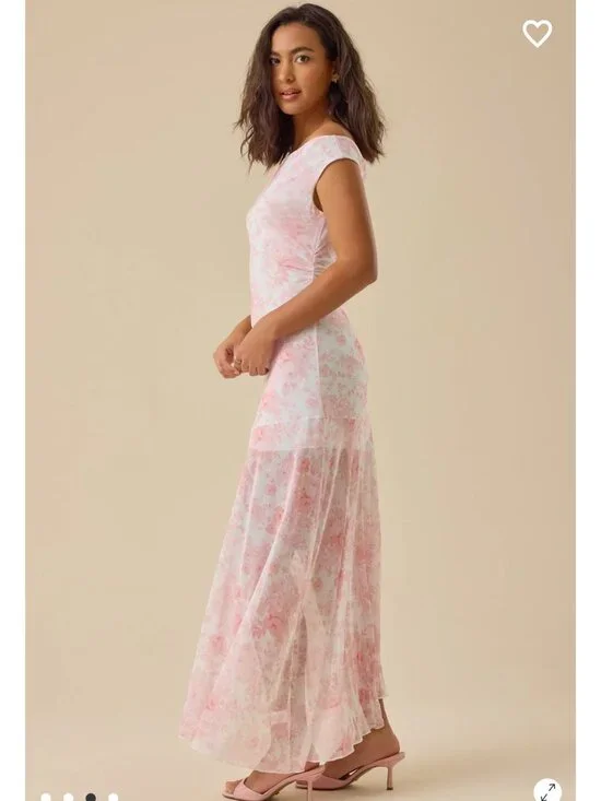 NWT Altar'd State Samara Mesh Maxi Dress - Picture 3 of 4